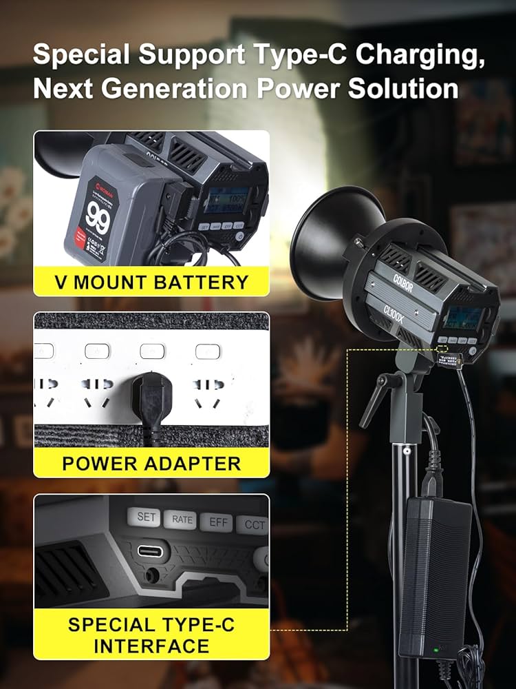 【２灯セット】COLBOR cl100x Colbor CL100X LED Photography Light Bi-Color 2700-6500K 100W